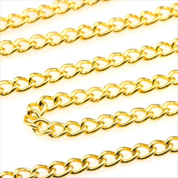 鏈條1m Kihei★kg22/金色★寬度約2.5mm Kihei Chain 配件鏈條 第3張的照片