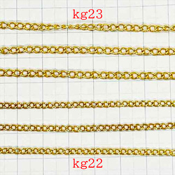 鏈條1m Kihei★kg22/金色★寬度約2.5mm Kihei Chain 配件鏈條 第2張的照片