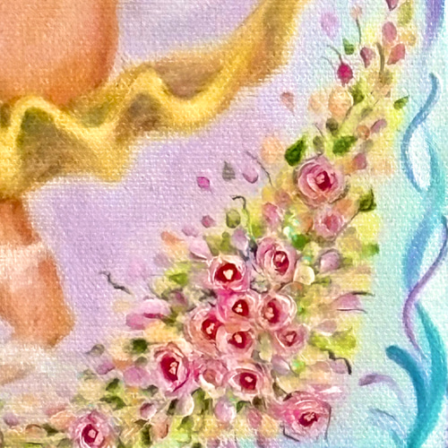 春のアートパネル「天使の戯れ」(原画)(送料無料) 絵画 Fantastical K