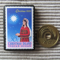 聖誕島聖誕郵票胸針4239 第3張的照片