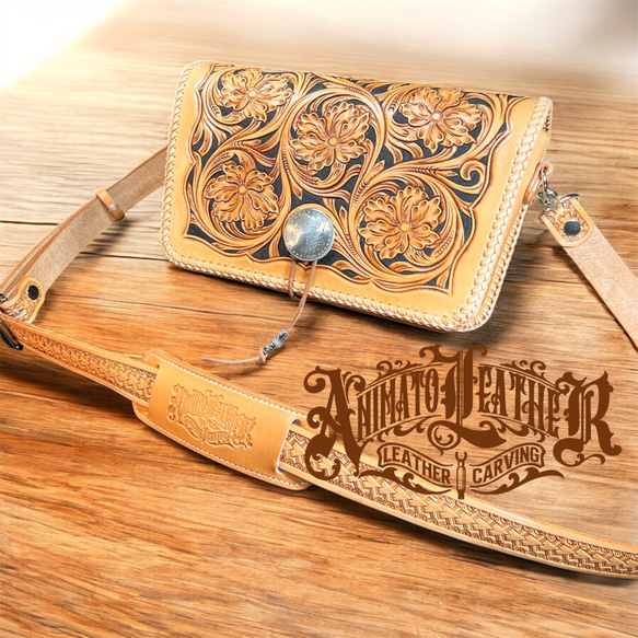 ショルダーバッグ レザーカービング カービングバッグ 本革バッグ ミニ