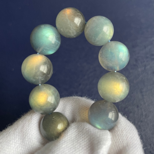 強レインボー発光】ラブラドライト カナダ産#r31 ブレスレット