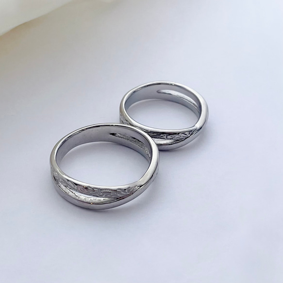 『愛する人へ贈るジュエリー』 ハワイアン マリッジリング ペアリング 結婚指輪 刻印 ステンレス 誕生石 記念日 8枚目の画像