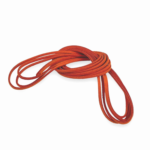スエード紐 平紐 平ひも《オレンジ》5m/太さ 2.5mm/平コード ひも 紐