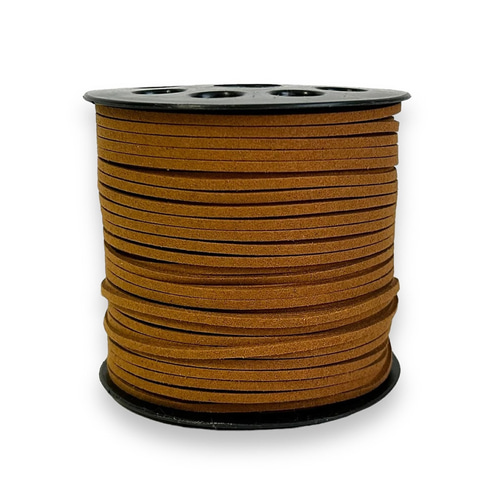 専用 紐茶色 スエード紐 平紐 平ひも《茶色》5m/太さ 3mm/平コード ひも 紐