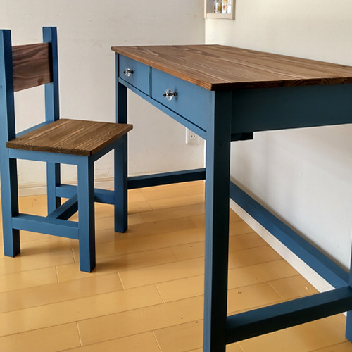 特注品【無垢材×ガラス天板】和モダン デスク ローテーブル 5杯 柿渋×蜜蝋 デスク おしゃれ 和モダン 格子 棚付き 木製デスク 机 ガラス