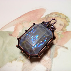 ~在庫限り~18×13mm:ドラゴンズブレス オクタゴンカットカボション （パープル） 5枚目の画像