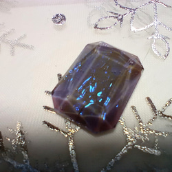 ~在庫限り~18×13mm:ドラゴンズブレス オクタゴンカットカボション （パープル） 6枚目の画像