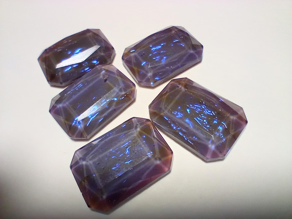 ~在庫限り~18×13mm:ドラゴンズブレス オクタゴンカットカボション （パープル） 4枚目の画像