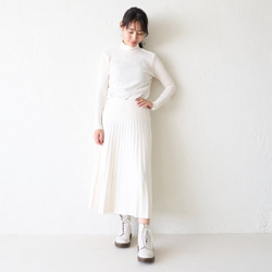 ﾓﾘﾉｶﾞｯｺｳ コットンテレコニットハイネックロングスリーブトップス　オフホワイト｜mg-te21-wt 15枚目の画像