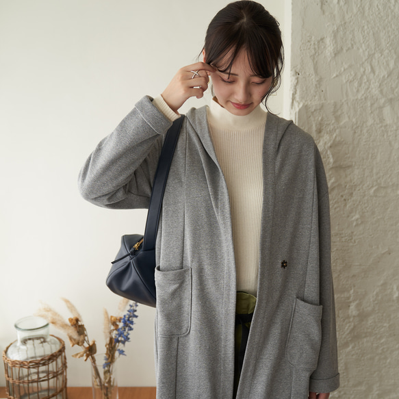 ﾓﾘﾉｶﾞｯｺｳ コットンテレコニットハイネックロングスリーブトップス　オフホワイト｜mg-te21-wt 5枚目の画像