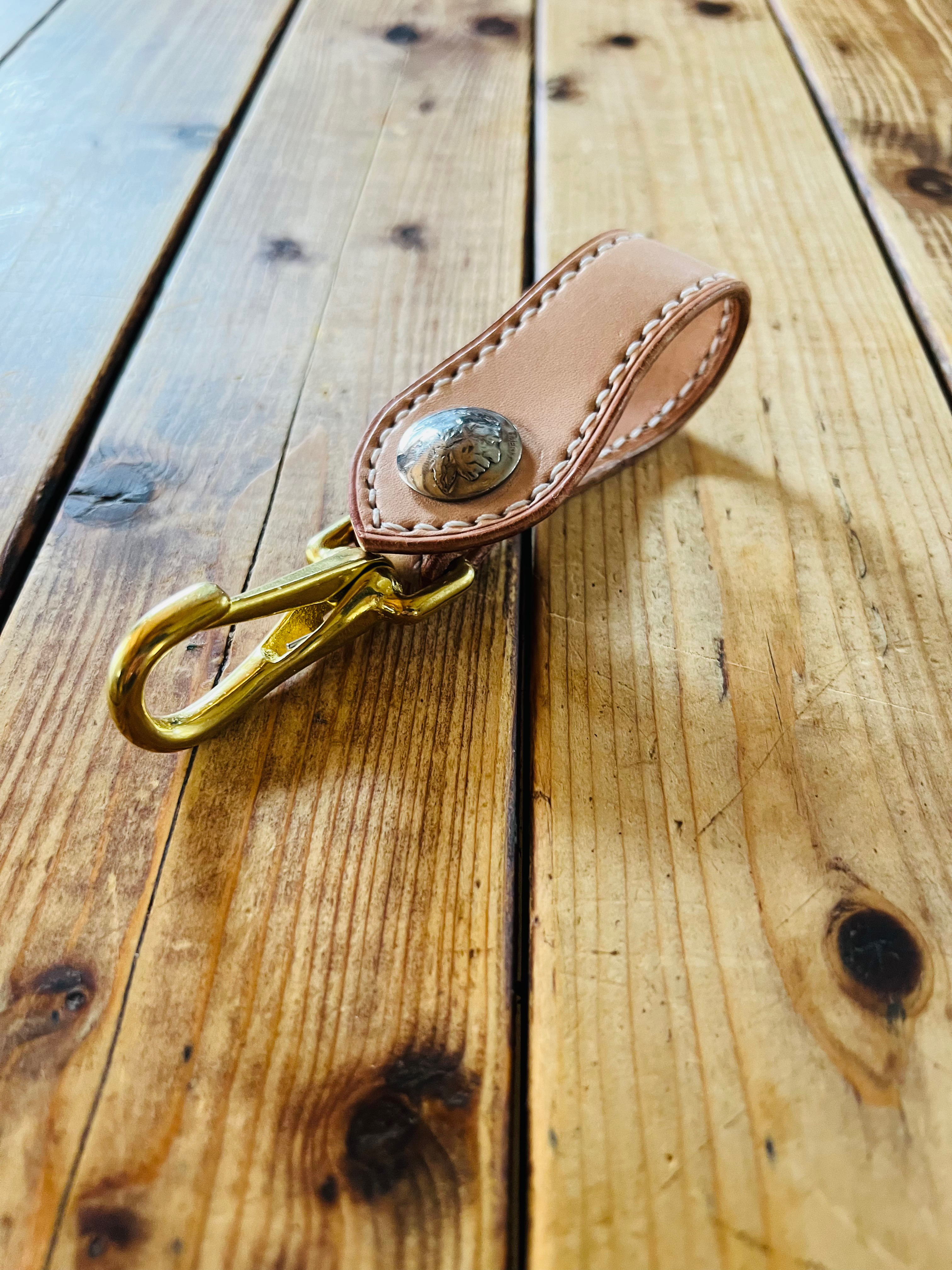 栃木レザー ヌメ革 ハンドメイド ベルトループ キーホルダー ベルト レザー 革 手縫い