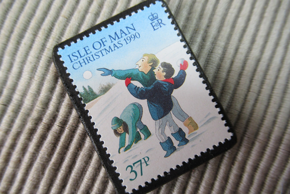 馬恩島聖誕郵票胸針4265 第2張的照片