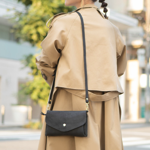 はやしさん♡ ウォレットショルダーバッグ ショルダーバッグ ギャルソンウォレット 本革 財布 オールレザー