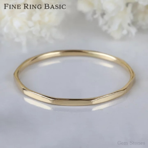 K18華奢リング】FINE RING 18金 1ミリ 指輪 重ね着け つけっ