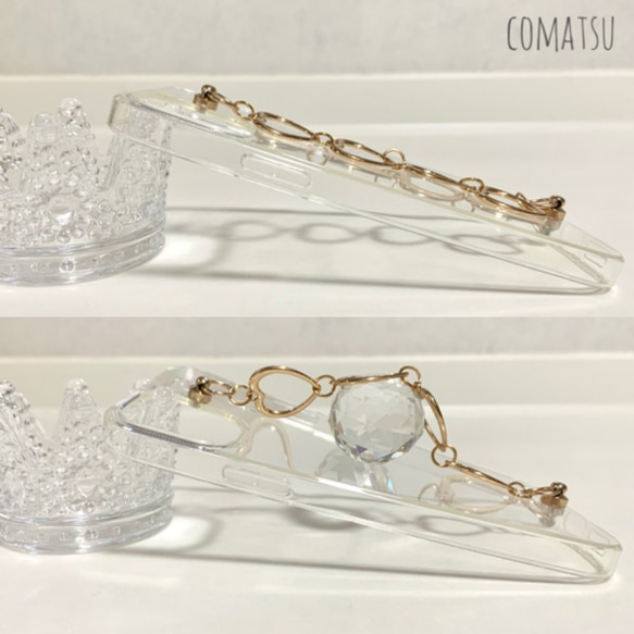 【全機種対応】シンプル ハート ハンドホルダー スマホケース ベルト ストラップ付きソフトカバー 落下防止にも◎ 3枚目の画像