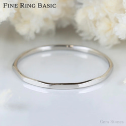 【華奢リング】FINE RING pt900 プラチナ 指輪 １ミリ幅 細い 極細 重ね付 可愛い リング プレゼント 1枚目の画像
