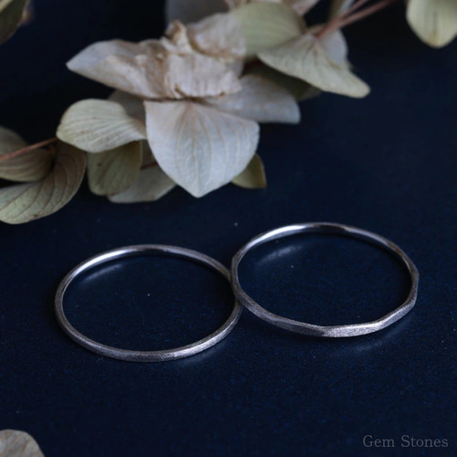 Pt900華奢リング】FINE RING Matte プラチナ 1ミリ幅 極細リング