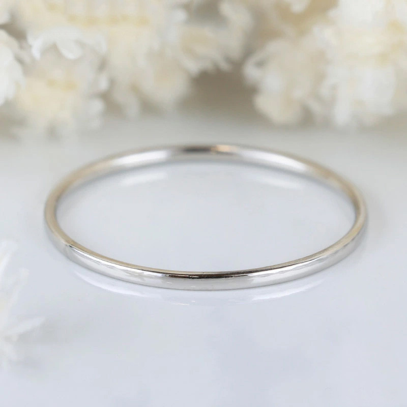 【Pt900華奢リング】Smooth 円艶あり プラチナ 1ミリ幅 極細リング シンプル 重ね着け プレゼントにも