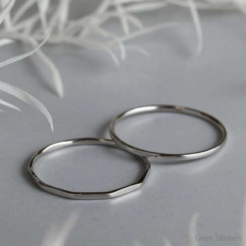 華奢リング】FINE RING Smooth Matte pt900 プラチナ 1ミリ 艶消し 