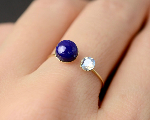 最新作★「星降るラピスラズリ」パイライト入り☆の世界でひとつの天然石リング 666aaba1efad679cb65694ac3635a8