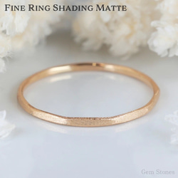 【華奢リング】FINE RING Matte K18PG ピンクゴールド １ミリ 極細 重ね付 リング プレゼント 1枚目の画像