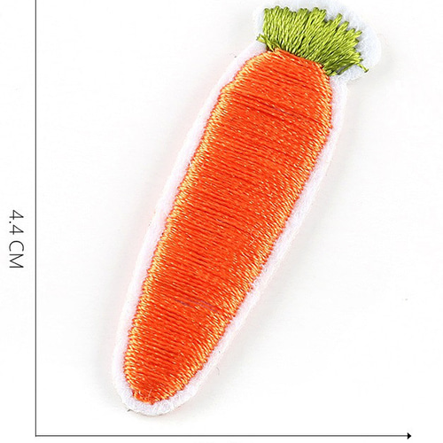 人参 1枚 ワッペン にんじん 入園 入学 野菜 アップリケ 刺繍 アイロン