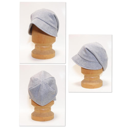 ピッコロ・スウェット/フリーサイズ　杢グレー　UV　たためる帽子　風に飛ばない帽子　 7枚目の画像