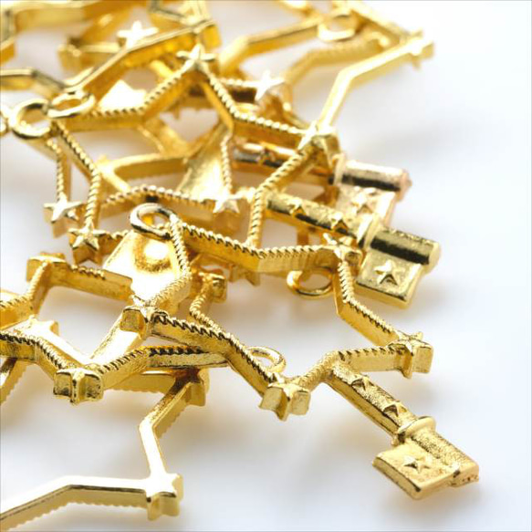 10個樹脂空框★tg13/金色★帶星空鑰匙鑰匙勾框模具吊飾 第3張的照片