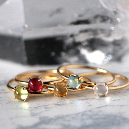 ルビー*4mm大粒宝石質 天然石 シルバーリング 誕生日 クリスマス