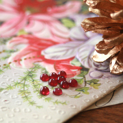 ルビー*4mm大粒宝石質 天然石 シルバーリング 誕生日 クリスマス