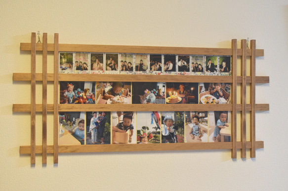 『Creema限定』好きな写真が飾れますセミオーダー木製壁掛けフォトフレームL　カラーB 2枚目の画像