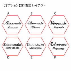 ミラー席札 六角形・ゴールド　Mサイズ 7枚目の画像
