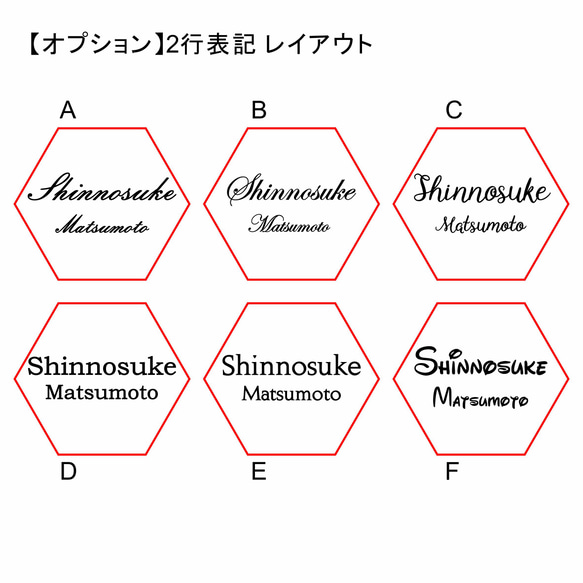 ミラー席札 六角形・ゴールド　Mサイズ 7枚目の画像
