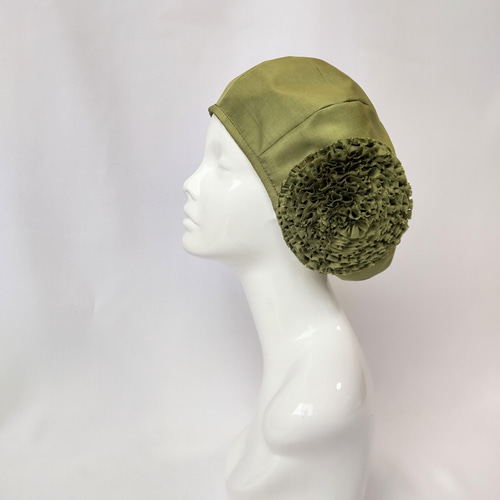 コレクション ベレー帽 草木染め 紬 ハンドメイド ベレー帽 草木染め