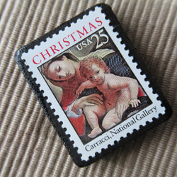美國聖誕郵票胸針4316 第2張的照片