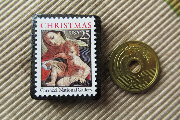 美國聖誕郵票胸針4316 第3張的照片