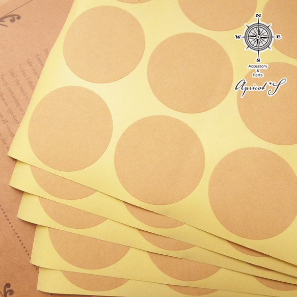 【104】サンキューシール 48枚 クラフト sanaラベル 70枚 サンキューシール3cmクラフトラベル 名入れ可 文字変更可 感謝