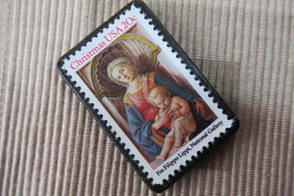 美國聖誕郵票胸針4328 第2張的照片