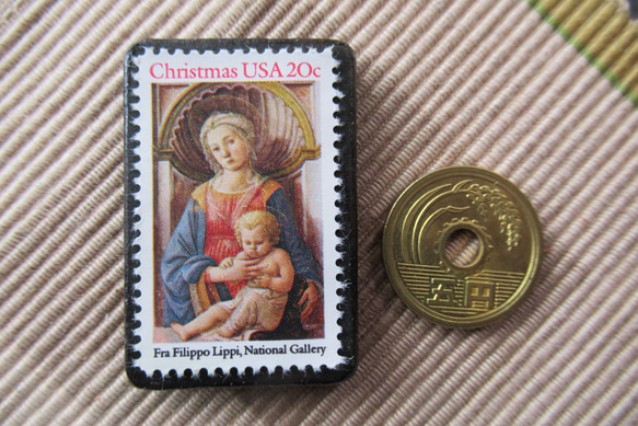 美國聖誕郵票胸針4328 第3張的照片