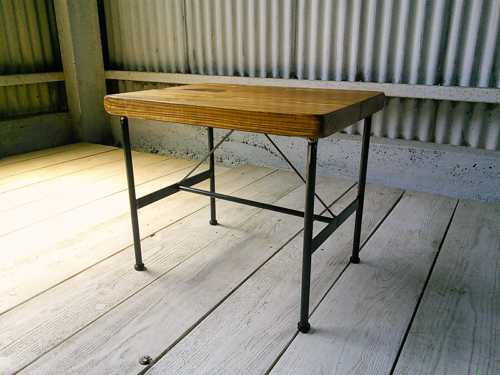 アイアン ウッド ベンチ　S（プランターシェルフ）《頑丈》《全面溶接》