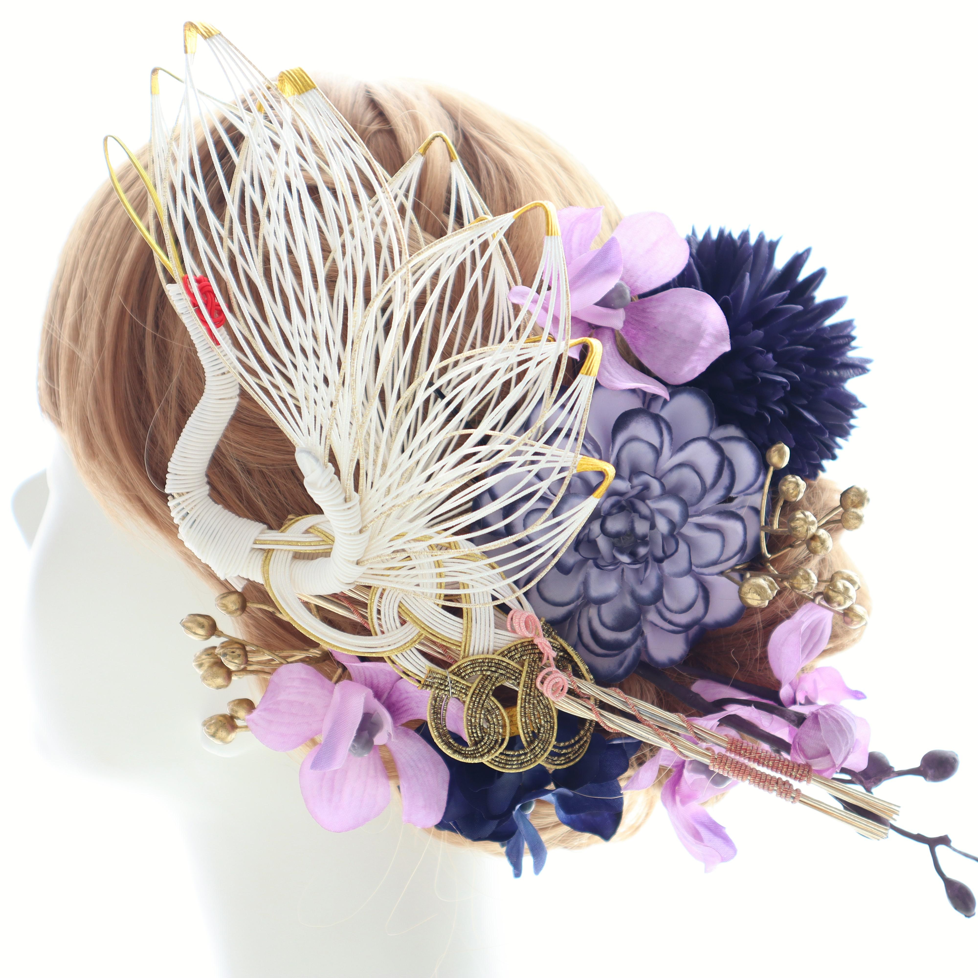 cucuru tegara 鶴　ヘッドドレス　髪飾り　和装　結婚式 cucuru tegara 鶴 ヘッドドレス 髪飾り 和装 結婚式