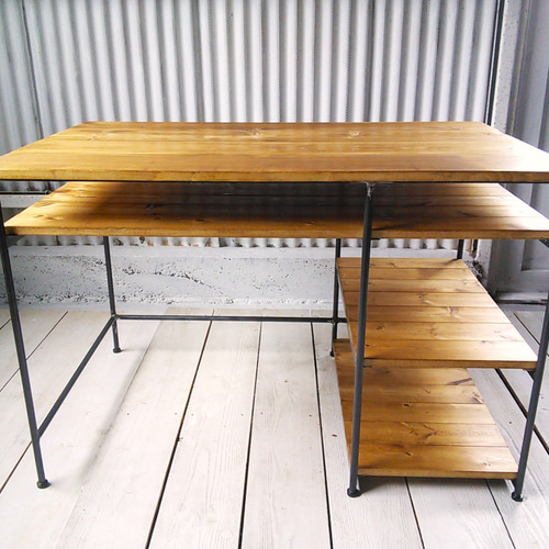 送料無料】アイアンウッド ワークデスク（テレワーク リモートワーク