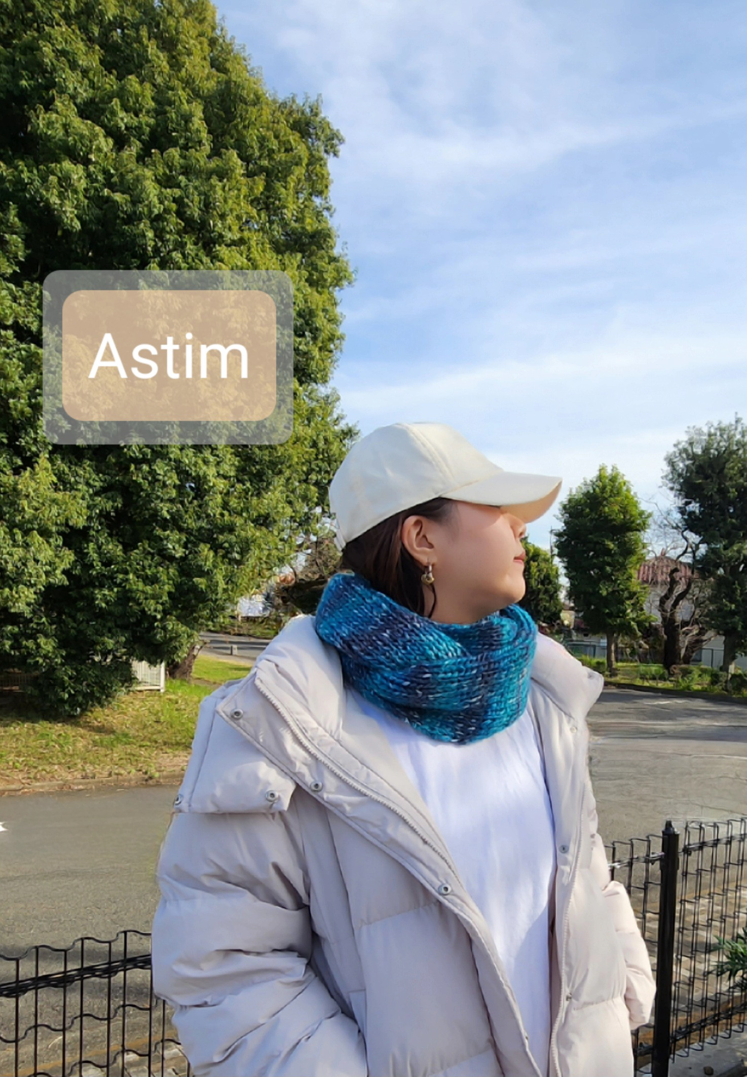 E78M【クリスマスギフト】冬空に映えるターコイズブルー系メランジ/柔かくあたたかいロングマフラー【送料無料】