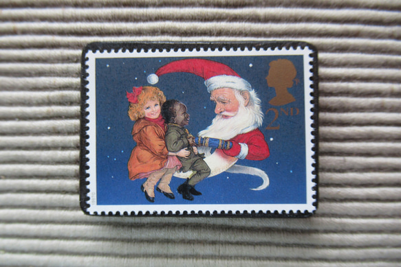 英國聖誕郵票胸針4337 第1張的照片