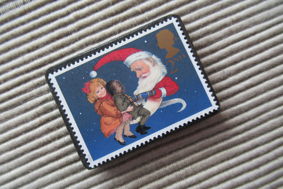英國聖誕郵票胸針4337 第2張的照片
