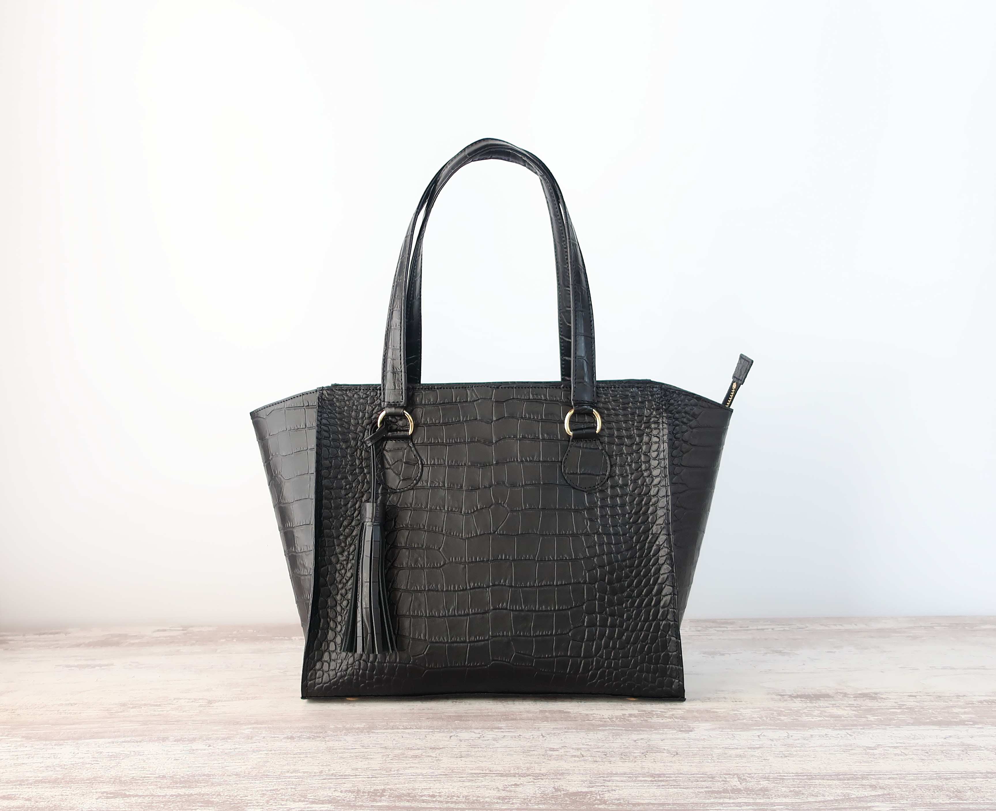 ボヤージュbag.（M）・ファスナー付き☆彡ブラック・受注製作