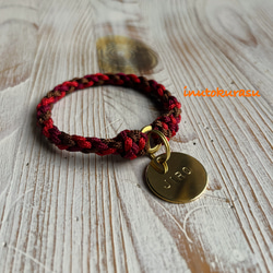 【3色編みタイプ】迷子札&ドッグチョーカー［各色共通オーダー用〕 19枚目の画像