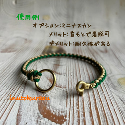 【3色編みタイプ】迷子札&ドッグチョーカー［各色共通オーダー用〕 8枚目の画像