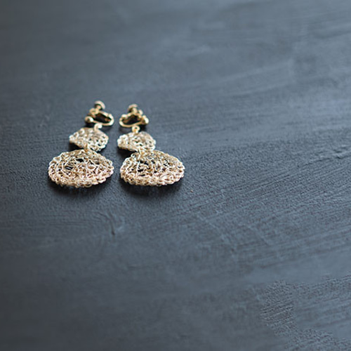 【for ばにょりん様】アフガナイト　ワイヤーラッピング　イヤリング 230332 ワイヤーラッピング 輝くダイヤモンドブロンズワイヤー